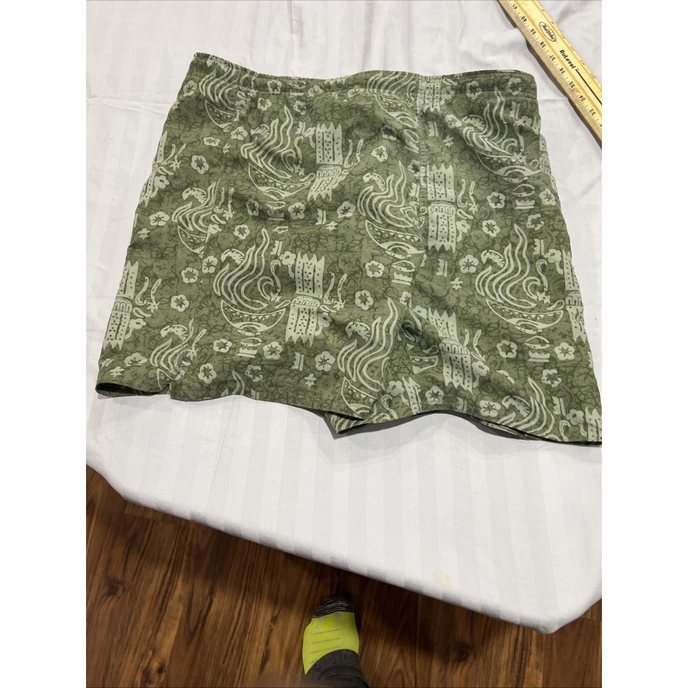 Panama Jack Mens Green Swim Trunks Board Shorts Mesh Lined Pockets Size Large‎